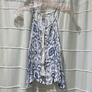 Pac Sun Blue and White Tank Top